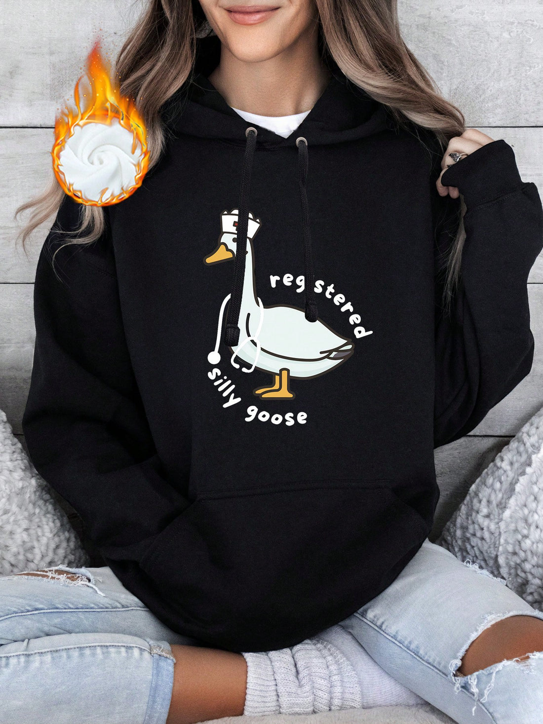 Stay warm and silly in our Cozy & Quirky Silly Goose Oversized Hoodie for Nurses! This hilarious and oversized hoodie is the perfect gag gift for any nurse. With soft fabric and a playful design, it's sure to bring some light-hearted fun to your work day.