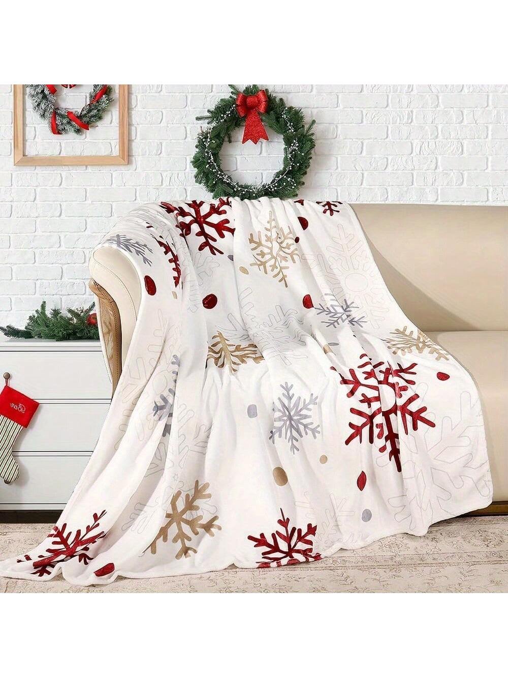 Wrap yourself in holiday cheer with this cozy red and gold snowflake flannel throw blanket. Super soft and warm, it’s perfect for snuggling up by the fire or adding festive flair to your holiday decor. Let the sparkling snowflake design bring a playful touch to your home as you relax in comfort all season long.