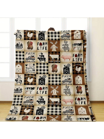 Wrap yourself in warmth and charm with this Cozy Rustic Farm Animal Print Flannel Blanket. Featuring adorable farm animal designs on both sides, this versatile throw is perfect for snuggling up any time of year. Whether you're lounging on the couch or adding a rustic touch to your bedroom, its soft flannel fabric keeps you comfy and cozy all seasons long. Bring a playful countryside vibe to your home with this delightful, multi-purpose blanket!
