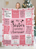 Get cozy with our Cozy Sisters' Flannel Blanket! Made with plush pink fabric, this blanket is perfect for all seasons. It's the ultimate comfort gift for anyone's birthday!