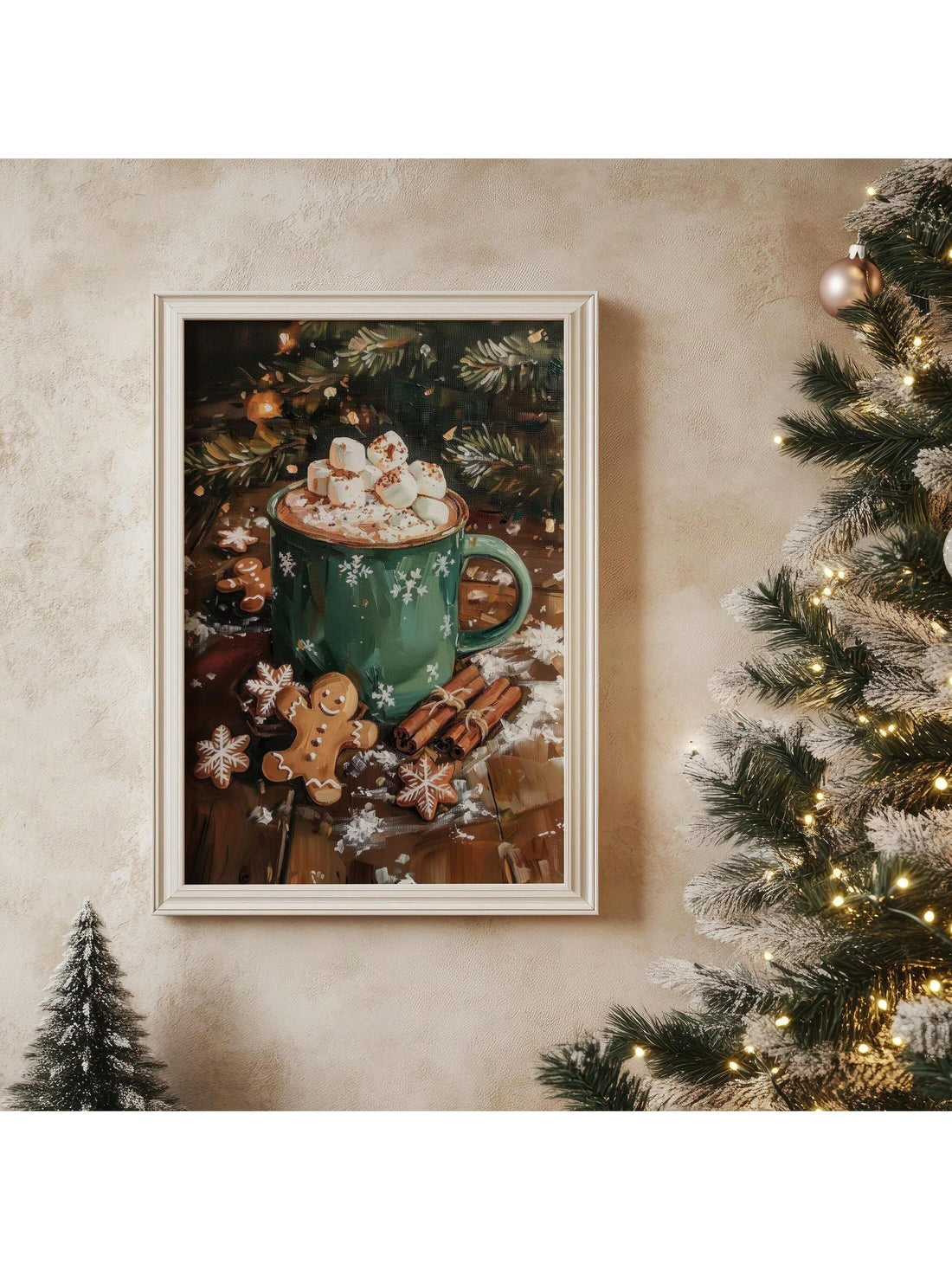 Warm up your walls this season with our delightful Christmas Hot Chocolate Wall Art! This charming piece brings festive cheer and cozy vibes to any kitchen or dining space. Perfect for holiday decorating, it captures the magic of winter gatherings and hot cocoa moments. Whether you're a holiday enthusiast or looking to add seasonal flair to your home, this playful artwork spreads joy and nostalgia. Transform your space into a winter wonderland that makes everyone smile!