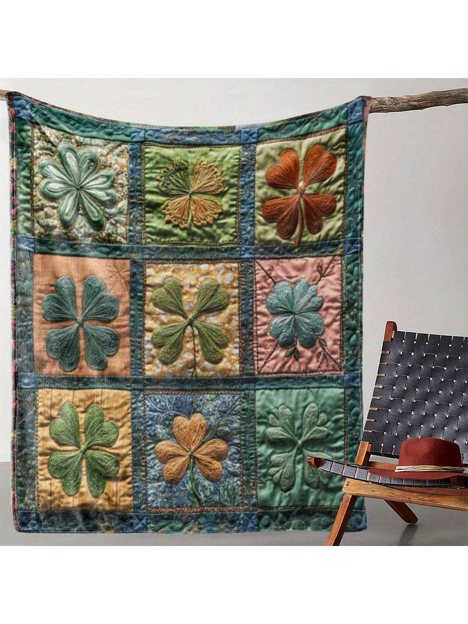 Wrap yourself in luck and comfort with our Retro St. Patrick's Day Four-Leaf Clover Blanket! Made from soft flannel, this cozy shawl is perfect for adding a festive touch whether you're at home, in the office, or enjoying the outdoors. Its charming vintage design brings a playful spirit to chilly days, keeping you warm and lucky all season long.