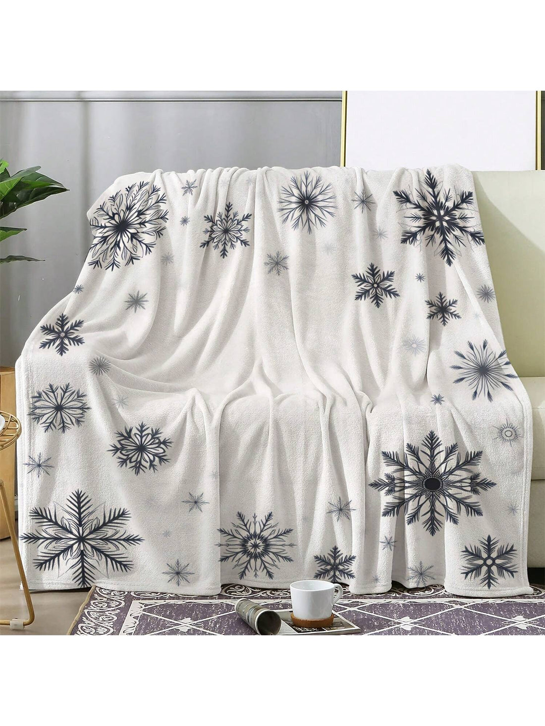 Wrap yourself in warmth and whimsy with our Snowflake Print Flannel Blanket. This soft, cozy throw adds a playful touch to any room while keeping you snug through every season. Available in multiple colors, it’s perfect for chilly evenings, nap times, or movie marathons. Snuggle up and let the snowflakes bring a little magic to your comfort zone!