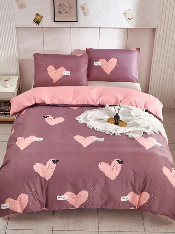 Unwind in style with our Coffee-Themed Heart Printed Bedding Set. The cozy and comfortable material will make you feel like you're sleeping on a cloud. With its unique coffee-inspired design, you'll add a touch of charm to any bedroom. Transform your space into a relaxing retreat with this must-have bedding set.