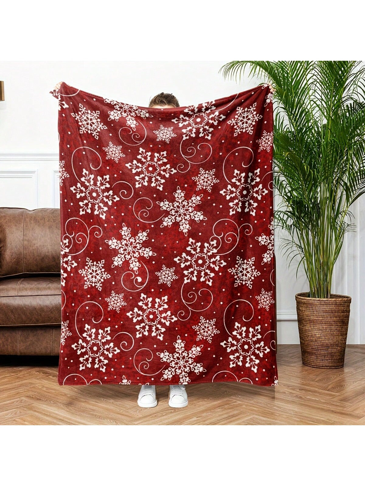 Wrap yourself in festive cheer with the Christmas Snowflake Red and White Flannel Blanket! This soft, cozy throw is perfect for snuggling on your sofa or adding holiday spirit to your office space. Festive snowflake patterns and warm flannel fabric make it the ideal companion for chilly winter days and joyful holiday moments.