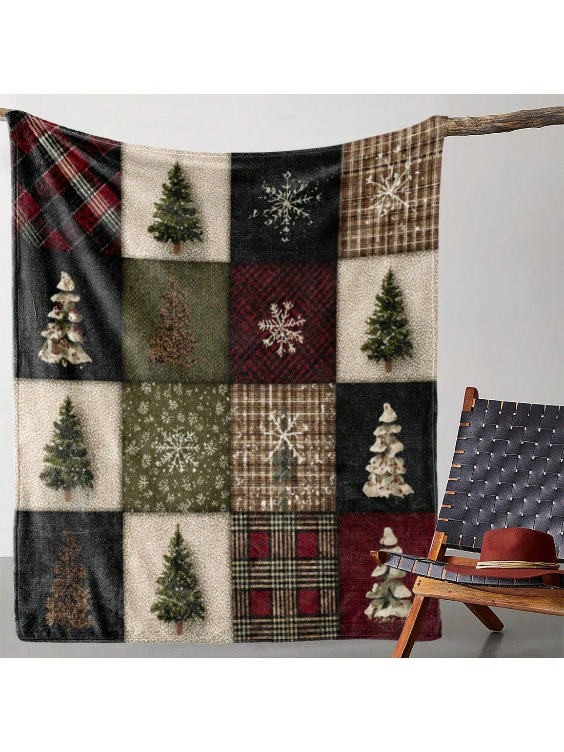 Wrap yourself in holiday cheer with this Cozy Vintage Christmas Plaid Flannel Throw Blanket. Featuring charming snowflakes and pine trees, it's the perfect playful touch to warm up your home décor this season. Soft, snug, and festive—it's made to snuggle up with during chilly winter nights and celebrate the magic of the holidays in style.