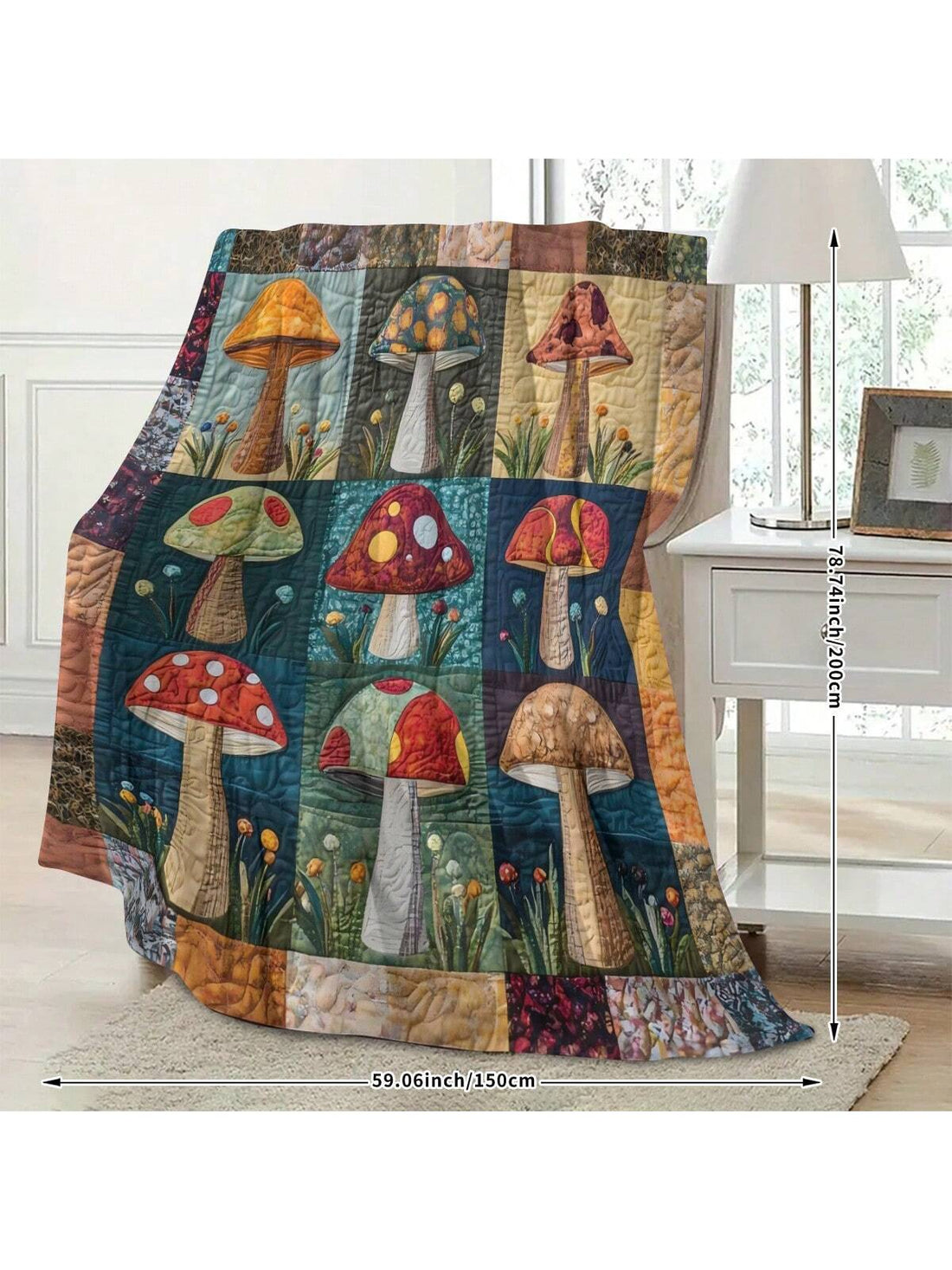 Wrap yourself in whimsy with the Cozy Vintage Mushroom Throw Blanket. Crafted from soft, earthy flannel, this charming bedspread adds a cozy touch and a dash of retro fun to any season. Perfect for snuggling on chilly nights or brightening up lazy afternoons, it brings natural comfort and playful style to your home décor. Let these delightful mushrooms make your space feel both warm and wonderfully unique!