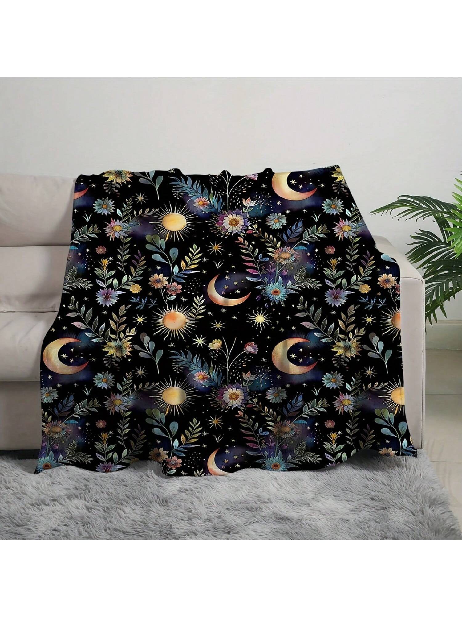 Wrap yourself in magic with our Cozy Whimsical Floral Starry Sky Flannel Blanket! Soft and reversible, it’s perfect for snuggling up at home or taking on your adventures. Whether it’s chilly nights or breezy days, this travel-friendly blanket keeps you comfy all year round with its dreamy floral and starry sky design. Let every cozy moment feel like a playful escape!
