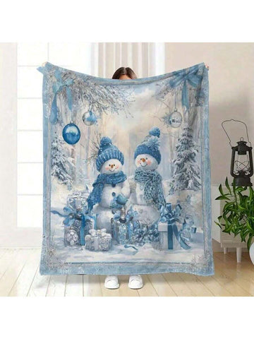 Wrap yourself in the magic of winter with this Cozy Winter Wonderland Blue Snowman Flannel Blanket. Its soft, snuggly fabric keeps you warm whether you're dreaming of snowflakes or just winding down. Featuring cheerful snowman designs in a cool blue palette, it’s the perfect playful gift to brighten up those chilly nights, not only at Christmas but all year round.