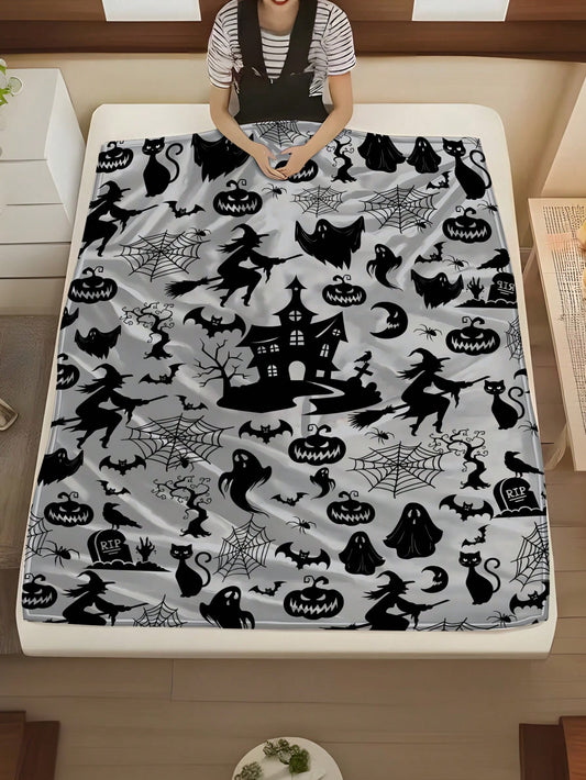 Stay warm and in style with our Cozy Witch Bat Print Flannel Blanket. This all-season blanket is perfect for bed, chair, car, and sofa use. Made from high-quality flannel, it offers both comfort and durability. A must-have for any witch lover, it also makes for a great gift.