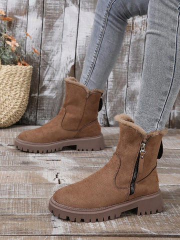 Step into warmth and snuggle up your feet with these Cozy Women's Thick Fur-Lined Snow Boots! Designed to tackle chilly days, their plush fur lining keeps cold at bay, while the sturdy sole offers reliable grip on snowy adventures. Perfect for turning frosty outings into cozy strolls—because winter should feel like a warm hug for your feet!