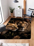 Add a bold touch to any room with this playful lion-patterned area rug. Machine-washable for easy care, it brings a fun yet stylish vibe to your living room, bedroom, or office. Soft underfoot and eye-catching in design, it’s perfect for those who want to roar with creativity in their home decor.