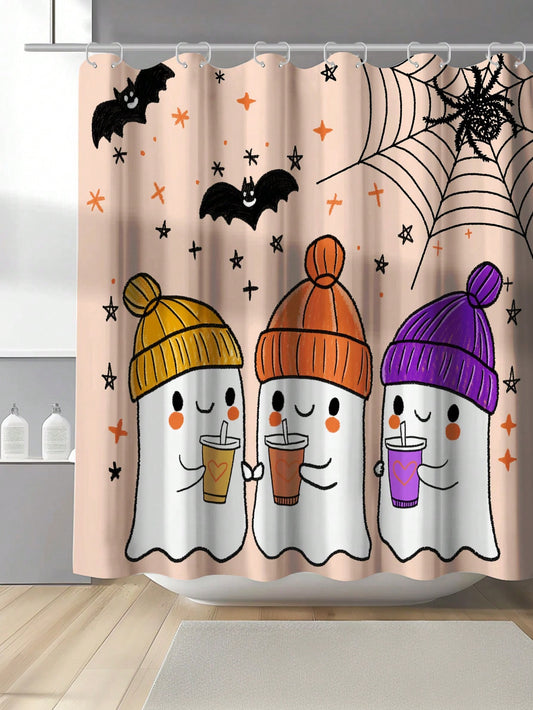 Transform your bathroom into a spooky scene with our Creepy Crawly Halloween Shower Curtain. This waterproof curtain is designed with metal eyelets and comes with hooks for easy installation. Elevate your Halloween decor and protect your bathroom floors from water damage.