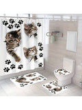 Transform your bathroom into a feline paradise with our Bengal Cat Shower Curtain Set! These adorable kitties will keep you company during every shower, while the waterproof curtain keeps water where it belongs. The non-slip bath mats ensure you stay on your feet (unlike your cat on a freshly waxed floor), and the included hooks make installation a breeze. Purr-fect for cat lovers who refuse to compromise on style!