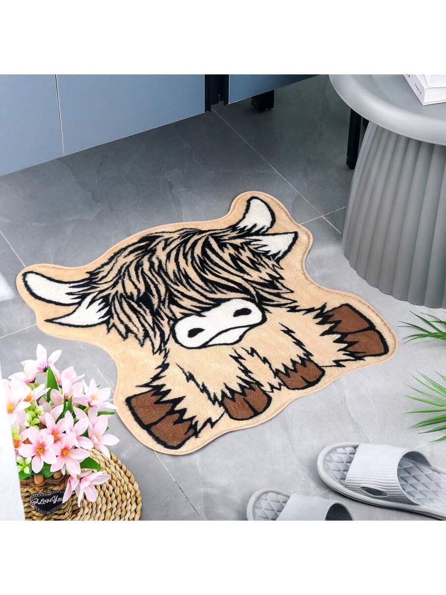 Add a splash of fun to your bathroom with this adorable cow-themed mat! Soft and cozy underfoot, it’s perfect for keeping your space comfy and cute. The non-slip backing ensures safety, while the washable design makes cleanup a breeze. Ideal for indoor use, this charming animal-shaped rug brings a playful touch to your home decor.