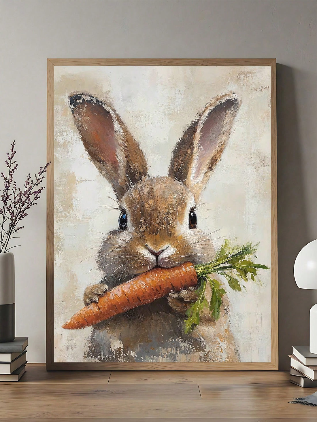 Hop into springtime charm with this delightful vintage-inspired Easter bunny print! Perfect for nurseries, bedrooms, or living spaces, this whimsical rabbit artwork brings warmth and personality to any room. The soft, nostalgic design captures the playful spirit of the season while complementing both modern and traditional décor styles. Whether you're decorating for Easter or year-round joy, this charming print adds a touch of bunny-powered happiness to your walls. Frame it, display it, and let the cuteness