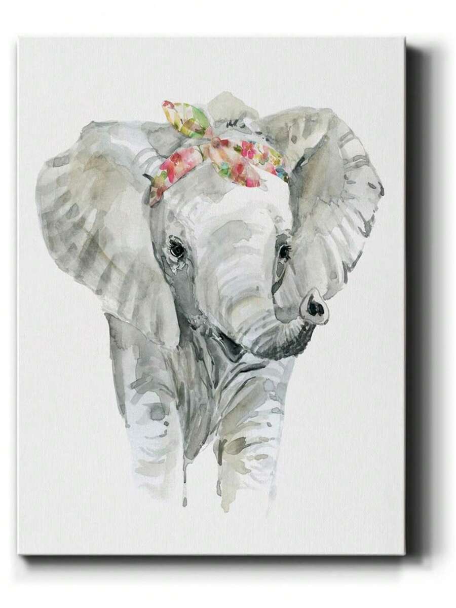 Bring playful charm to any room with this delightful elephant wall art canvas. Featuring a whimsical, hand-painted style design, this piece captures the gentle personality of these beloved animals in soft, inviting colors. Perfect for nurseries, bedrooms, bathrooms, or living spaces, it adds warmth and personality to your home decor. The canvas construction ensures durability and easy hanging, making it an effortless way to transform your walls into a gallery of joy and imagination.
