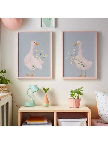 Add a splash of charm and whimsy to any space with this Cute Goose Canvas Wall Art Set. Perfect for teen rooms, nurseries, or bathrooms, these modern posters bring playful character and a cozy vibe. Brighten up your walls with adorable geese that spark smiles and create a fun, inviting atmosphere for all ages.