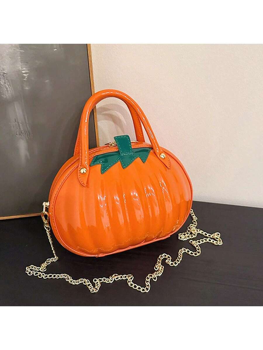 Carry a touch of Halloween magic everywhere with this Cute Pumpkin Handbag! Its playful design pairs perfectly with your party outfit or everyday look, while the stylish chain crossbody strap keeps your hands free for fun. Lightweight and eye-catching, it’s the perfect companion for spooky celebrations or adding a festive twist to your daily style.