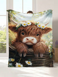Wrap yourself in coziness with our Cute Highland Cow Flannel Blanket! This all-season throw is perfect for adding a touch of charm to your home decor. With its adorable design and soft material, it's sure to keep you warm and snuggled up. Mooove over plain blankets, this one's a must-have!