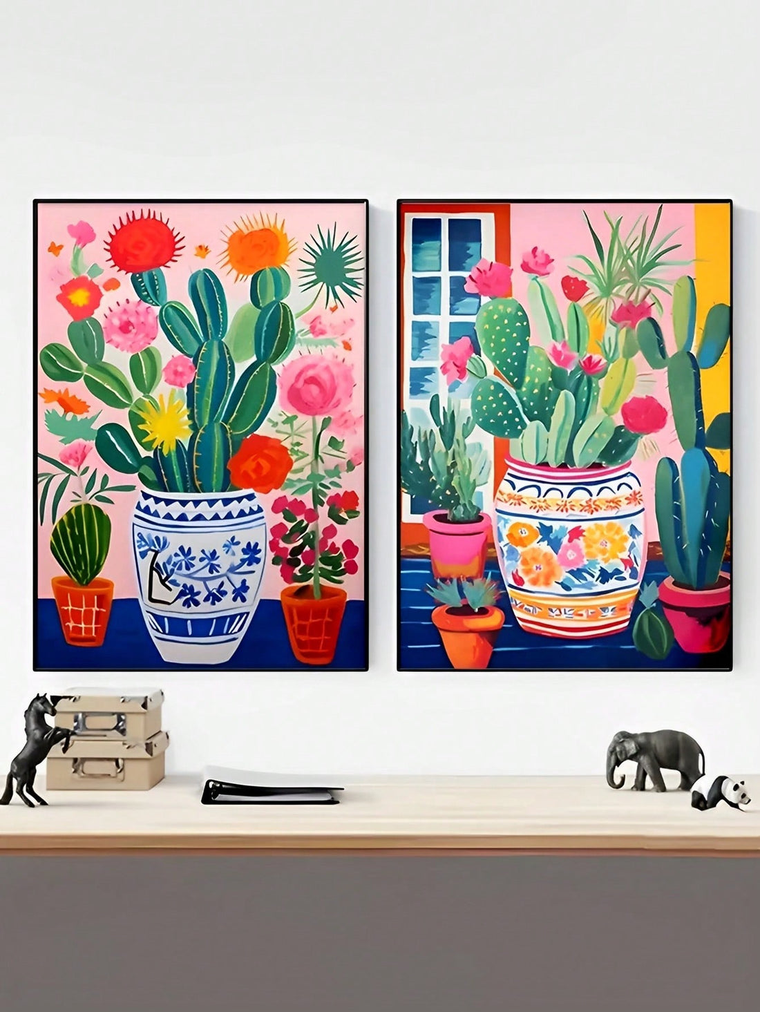 Enhance any space with our Desert Dreams: Cactus Illustration Canvas Wall Art Set. Featuring high-quality cactus illustrations, this set will add a touch of uniqueness and nature to your walls. Perfect for any space, these canvas prints are a great way to bring a piece of the desert into your home.