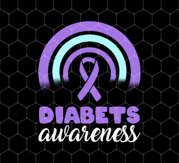 Diabets Awareness Month, Insulin Gift, Purple Blue Template Diabetes, Png For Shirts, Png Sublimation