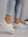 Elevate your athletic style with our Diamond Encrusted Plus Size Sports Shoes. Adorned with exquisite diamonds and a beautiful butterfly flower stitching edition, these shoes are perfect for those who want to stand out. Made for ultimate comfort and support, these shoes are the perfect combination of fashion and function.