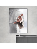 Bring divine inspiration into your home with this unframed canvas print featuring the hand of Jesus. Perfect for adding a touch of spirituality to your wall decor. Let Jesus guide your home with this unique artwork.