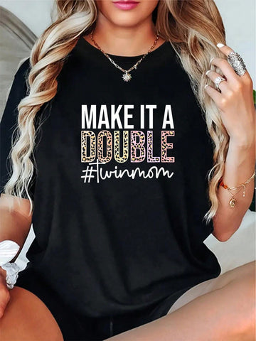 Celebrate the joys of being a twin mom with our Double the Love graphic tee! Show off your journey in a playful and quirky way with this fun and stylish shirt. Spread love and laughter wherever you go with this unique design. Perfect for any occasion, this tee is a must-have for all twin moms!
