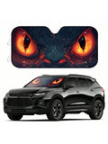 Protect your vehicle from the harsh sun with our Dragon Eyes UV Protection Front Window Sunshade! Its ultimate design is perfect for RVs, SUVs, and Trucks, and the suction cups ensure a secure fit. Keep your car cool and protected with a touch of quirkiness.