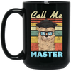 Intelligent Dog, Retro Best Dog, Call Me Master, Funny Dog, Vintage Black Mug