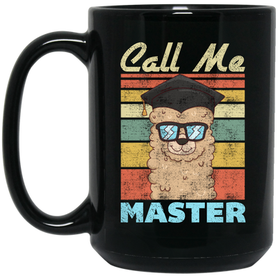 Intelligent Dog, Retro Best Dog, Call Me Master, Funny Dog, Vintage Black Mug