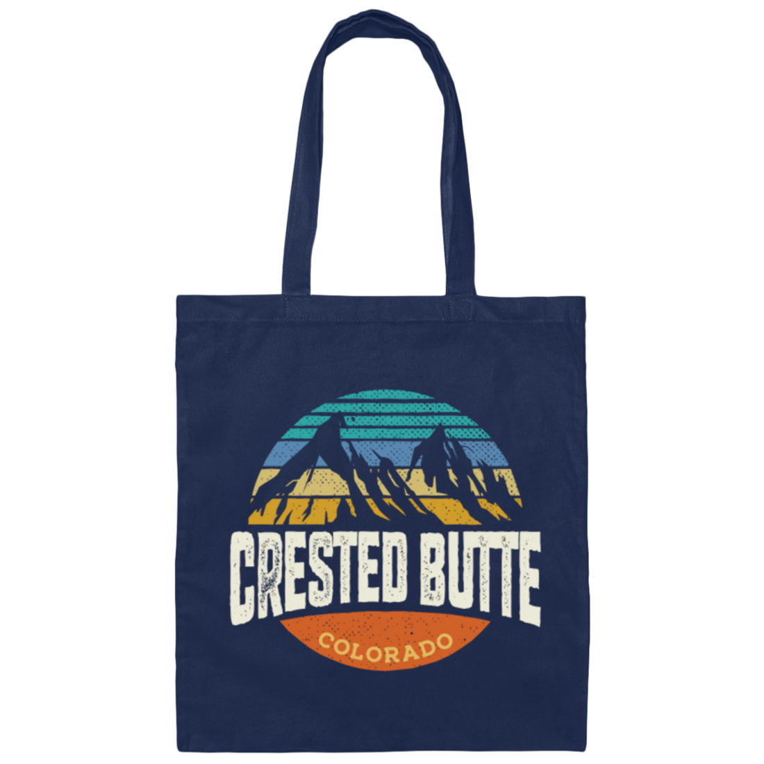 Crested Butte Colorado Outdoors Mountain Retro Canvas Tote Bag