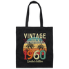 Vintage July 1960, Limited Edition 1960, Best Of 1960 Canvas Tote Bag