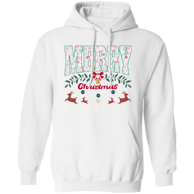 Merry Christmas, Best Christmas, Cute Reindeer, Merry Christmas, Trendy Christmas Pullover Hoodie