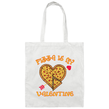 Pizza Is My Valentine Funny Valentines Day Gifts Canvas Tote Bag