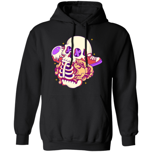 Skull Lover, Sneaker Lover, Skull Eat Sneaker, Psychology Skull Pullover Hoodie