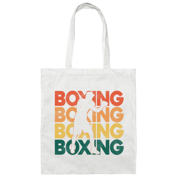 Love Boxing Retro Boxing Vintage Boxing Boxing Silhouette Canvas Tote Bag