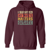 I Survived My Wife's Masters Degree, Love My Wife, Retro Wife Gift Pullover Hoodie