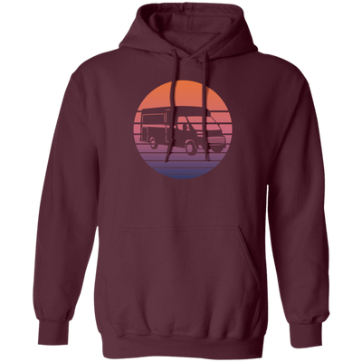 Camping Vintage, Sun Camper Gift, Campground Vacation, Like To Camp In Nature Pullover Hoodie