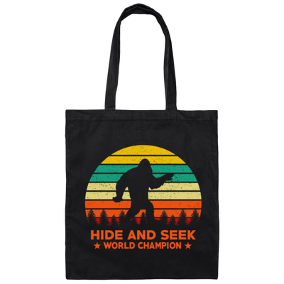 Hide and Seek World Champion Bigfoot Funny Canvas Tote Bag
