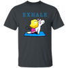 Exhale Unicorn Yoga, Please Exhale, Funny Yoga, Cute Unicorn Do Yoga Unisex T-Shirt