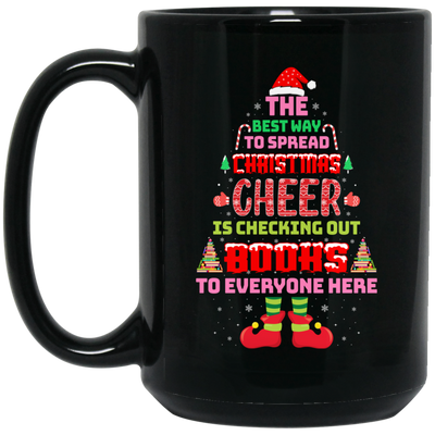 The Best Way To Spread Christmas Cheer Is Checking Out Books To Everyone Here, Merry Christmas, Trendy Christmas Black Mug