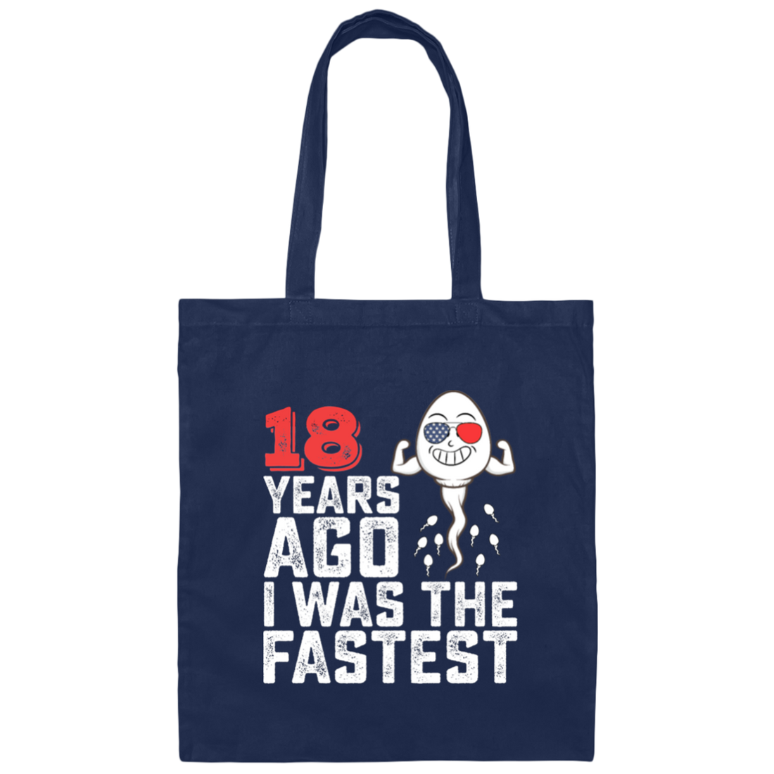 Funny Me I Was A Fastest Birthday Gift 18th, Funny Gift, 18 Years Ago My Birth, I Was Fastest Canvas Tote Bag