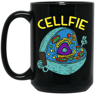 Cellfie Love Gift, Biology Teacher, Body Cell, Love Cells, Best Cells Black Mug