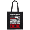 Grandpa Gift, All Heroes Don't Wear Capes, Save Lives, Fight Fire Canvas Tote Bag
