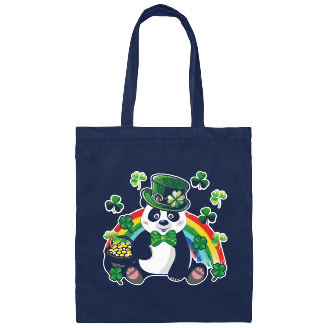 Panda Leprechaun, Saint Patricks Day, Shamrock Lover, Patrick Panda Canvas Tote Bag