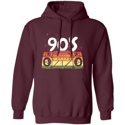 90s Boombox Radio, Old School Retro, Best 90s Birthday, 90s Love Gift Pullover Hoodie