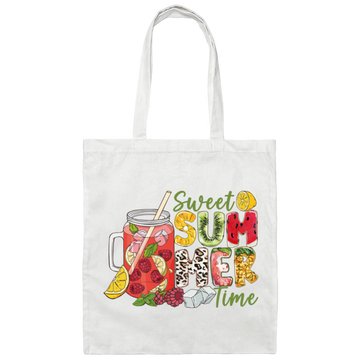 Sweet Summer Time, Summer Vacation, Fresh Summer Canvas Tote Bag