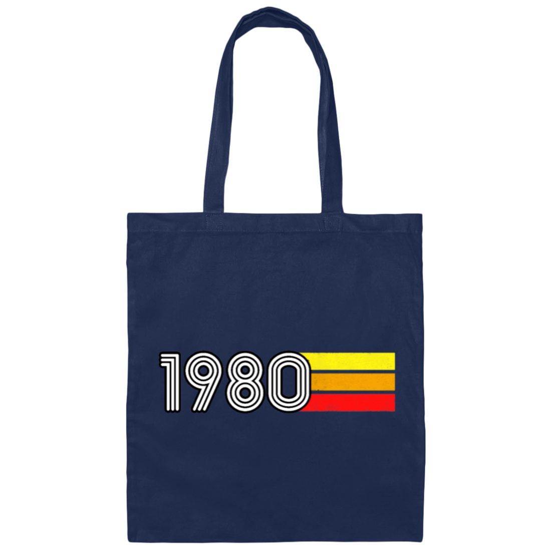 1980 Lover Gift, Retro 1980 Vintage Canvas Tote Bag